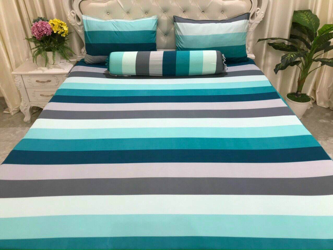 Bộ drap thun lạnh 4 món mẫu cầu vồng