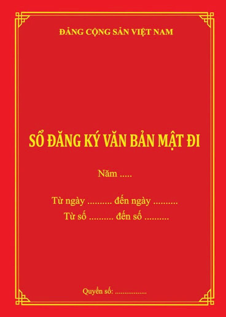 Sổ đăng ký văn bản mật đi