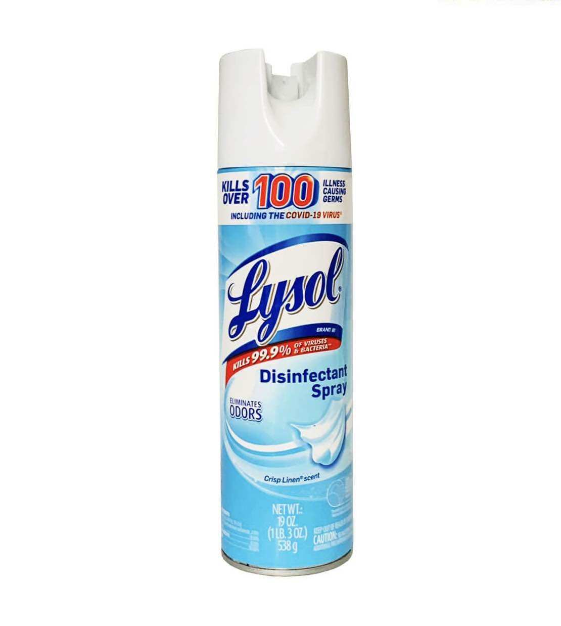 Chai xịt diệt khuẩn Lysol Disinfectant Spray Crisp Linen của Mỹ chai 538gr