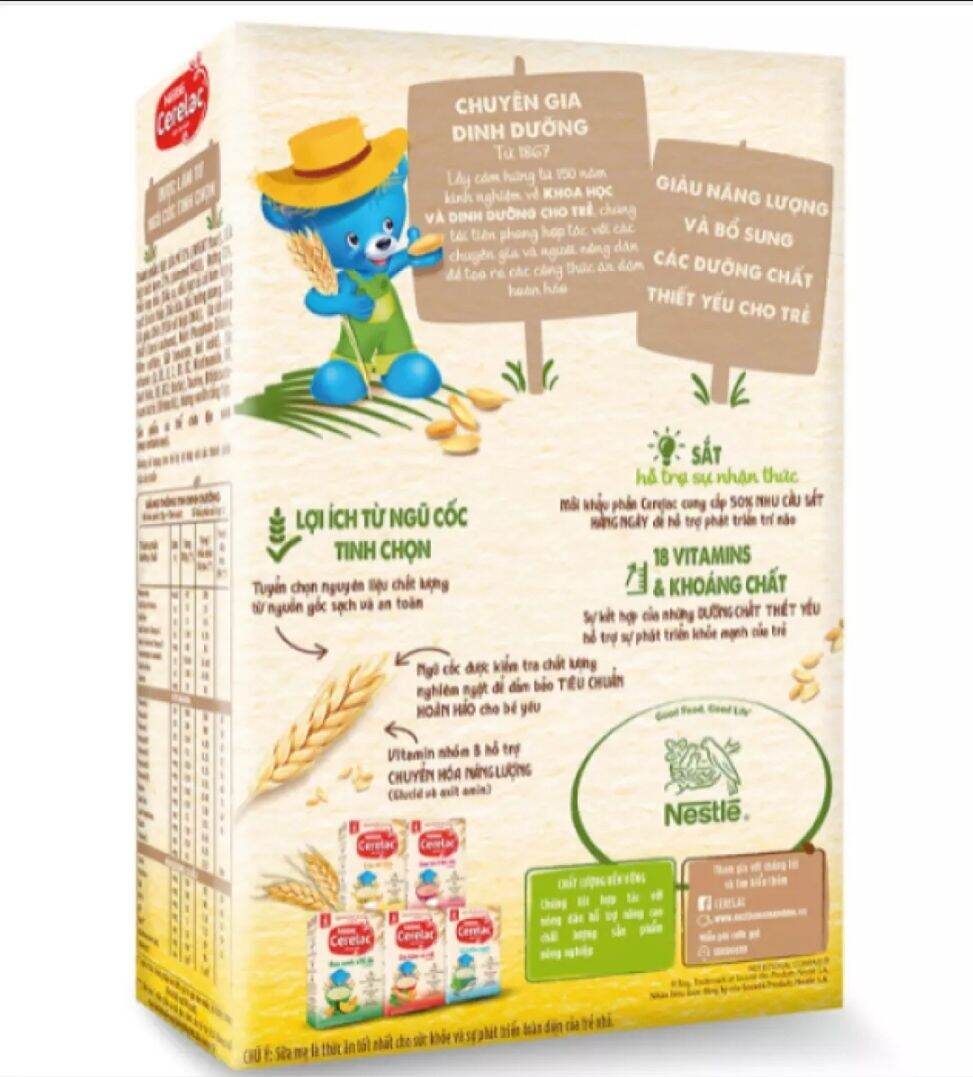 [HCM] Bột Ăn Dặm Nestle Cerelac vị lúa mì sữa 200g