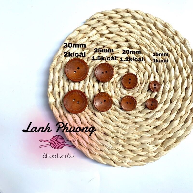 Nút Gỗ Các Loại ( Set 10 cái)