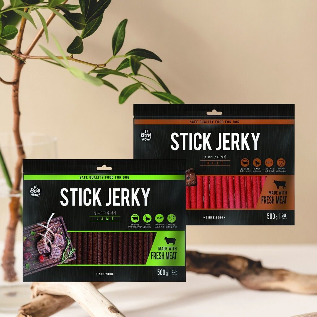 THỊT BÒ VÀ CỪU QUE BEEF JERKY BOWWOW CHO CHÓ 500GR