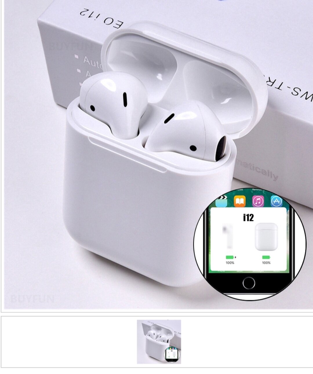 Tai nghe Bluetooth i12, tai nghe không dây, tay nghe, tai nghe bluetooth