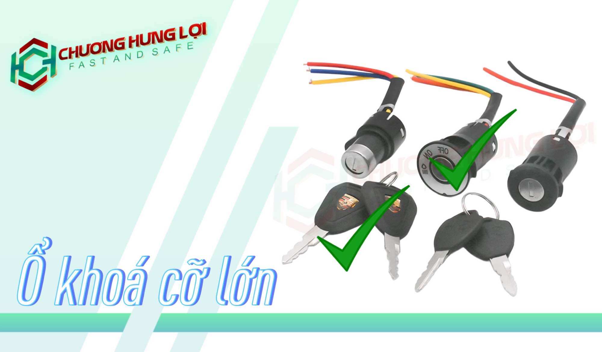 Ổ Khoá (cỡ Lớn) Xe Điện