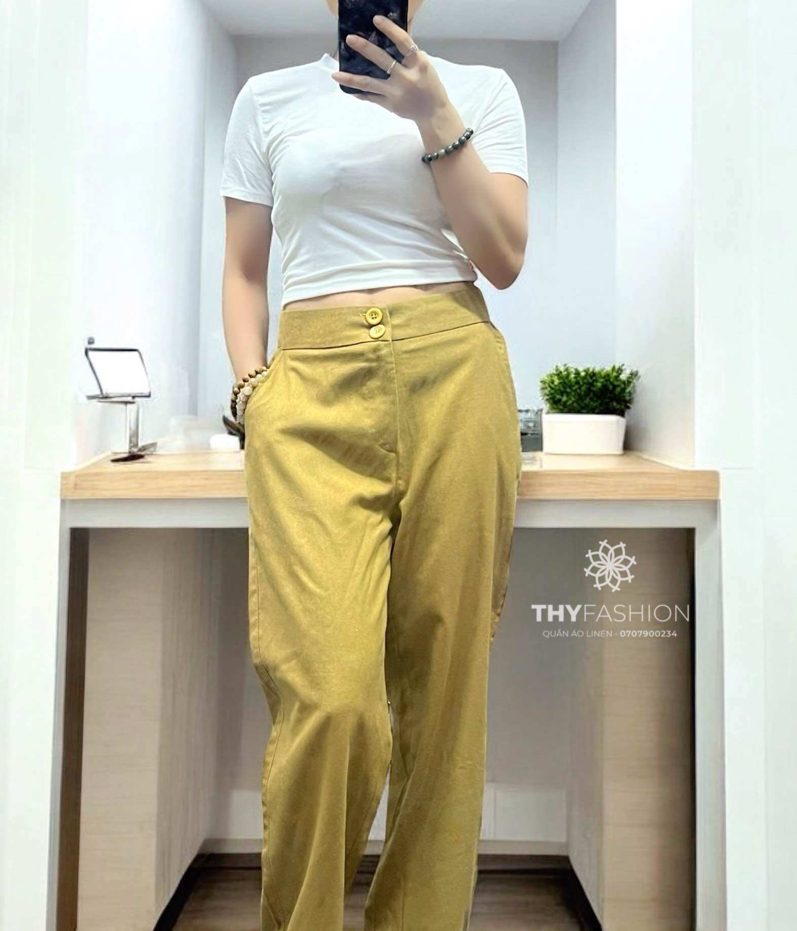 QUẦN LINEN SUÔNG DÂY KÉO - sau lưng thun (47-76kg)