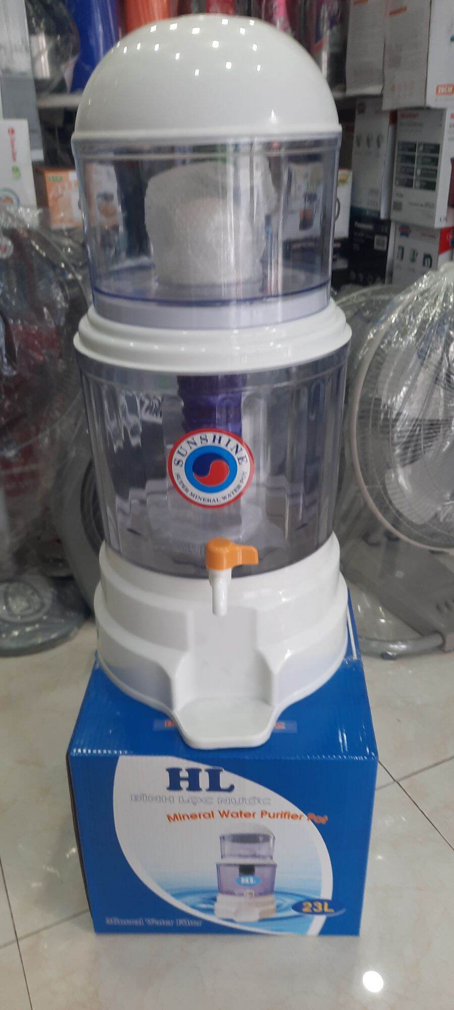 Bình lọc nước hàn quốc 23 lít tặng kèm 1 vòi giá 40k