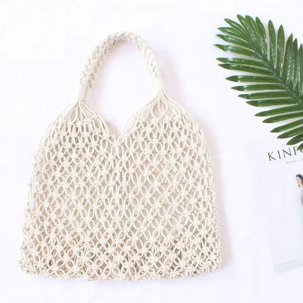 Túi lưới đi biển đan macrame