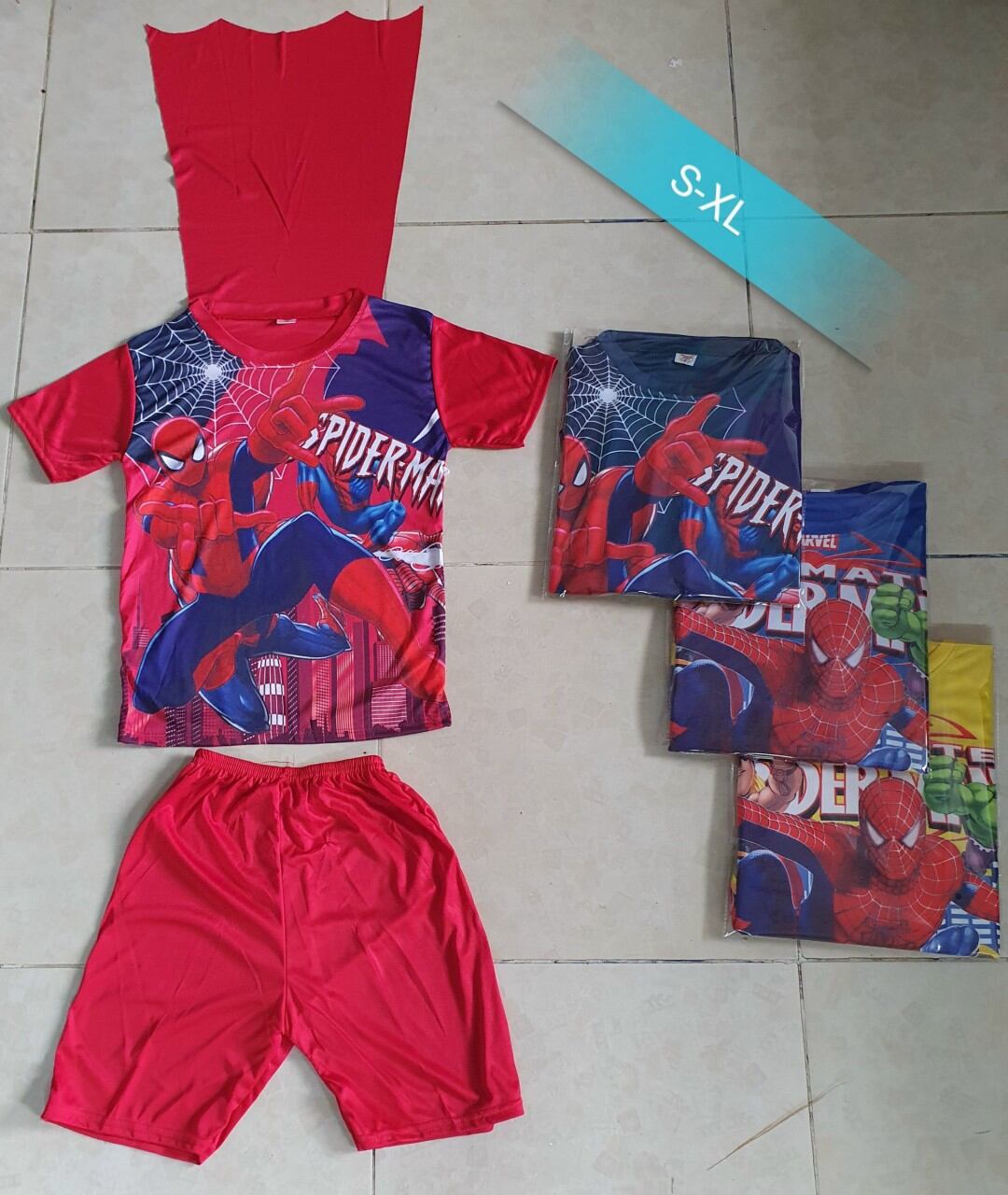 Set 3 bộ siêu nhân có tà sau cho bé trai