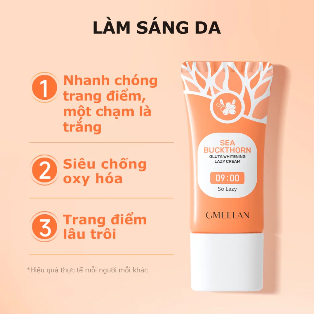 GMEELAN KEM LƯỜI BIỂN GLUTA TRẮNG DA 30g GLUTA WHITENING LAZY CREAM Facial BB CC Whitening Cream Nân