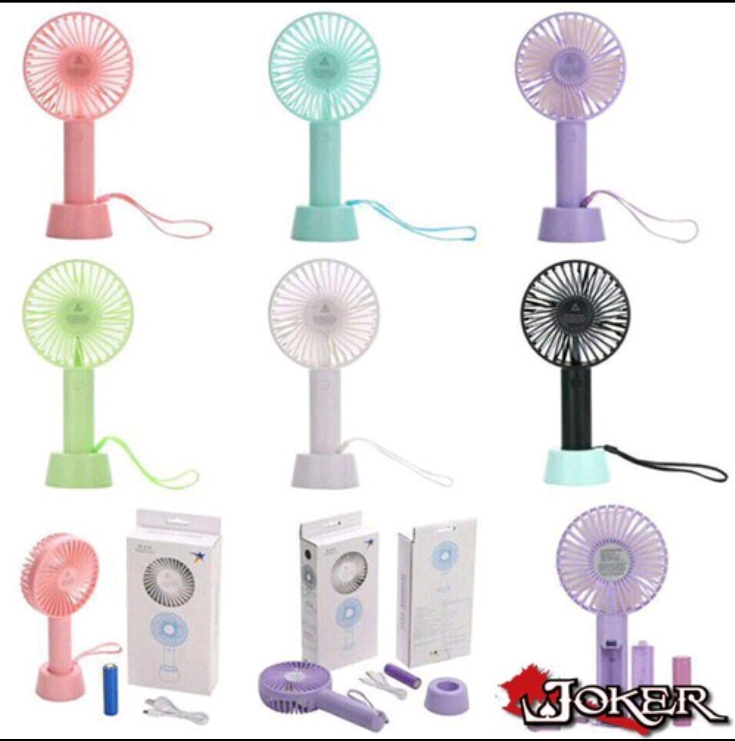Quạt Mini Tích Điện Cầm Tay 3 Chế Độ Gió