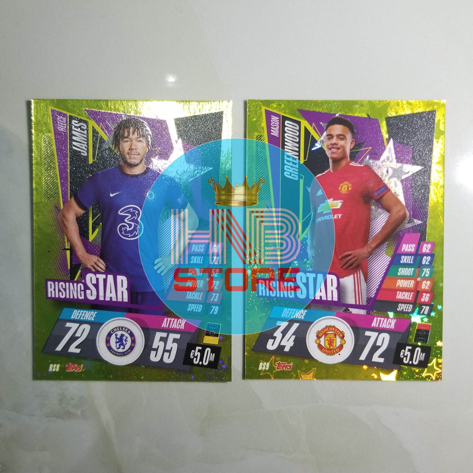 Thẻ cầu thủ rising star - topps match attax 20/21