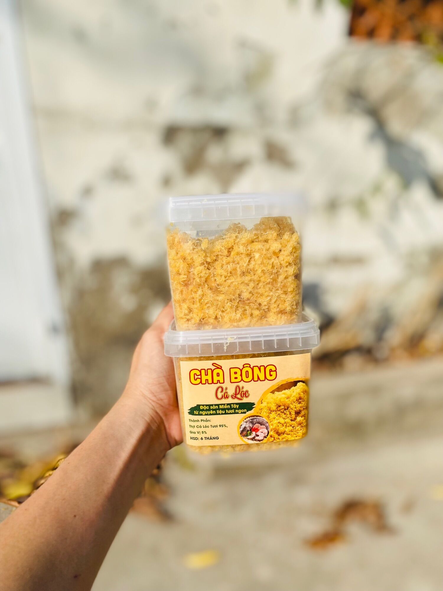 250gr chà bông cá lóc nhà làm - chà bông cá lóc đồng miền tây - ruốc cá lóc đồng