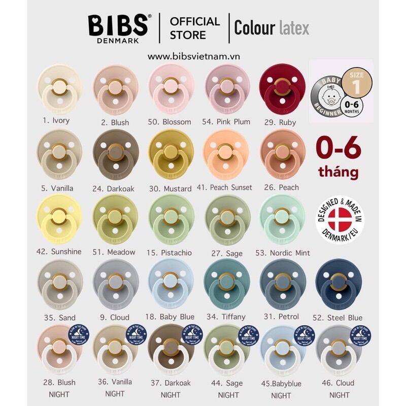 Ti Giả Bibs Cao Su Đan Mạch ( Tặng Kèm Nắp Trứng)