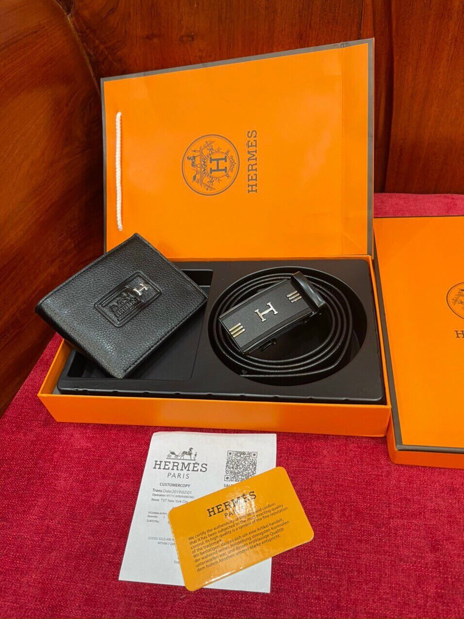 SÉT THẮT LƯNG VÍ  NAM FULL BOX THẺ