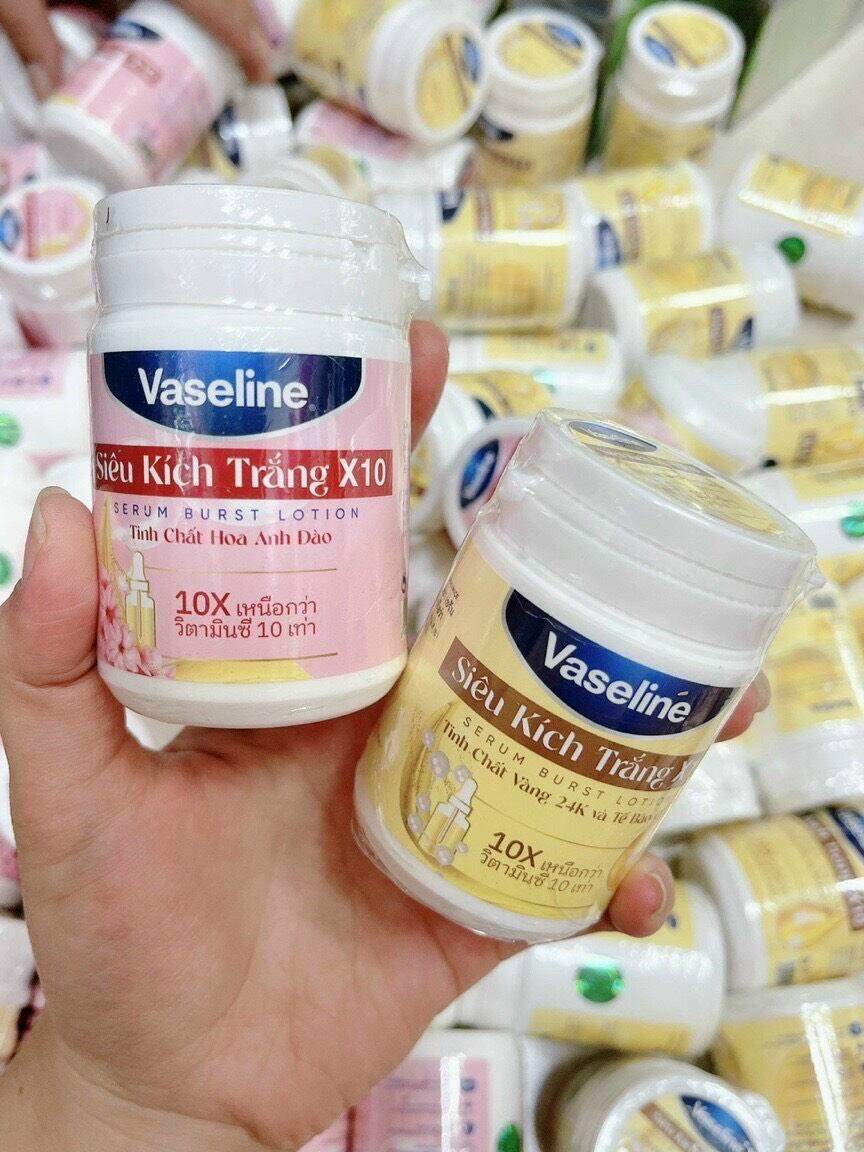 Kem kích trắng body vaseline x10 250g