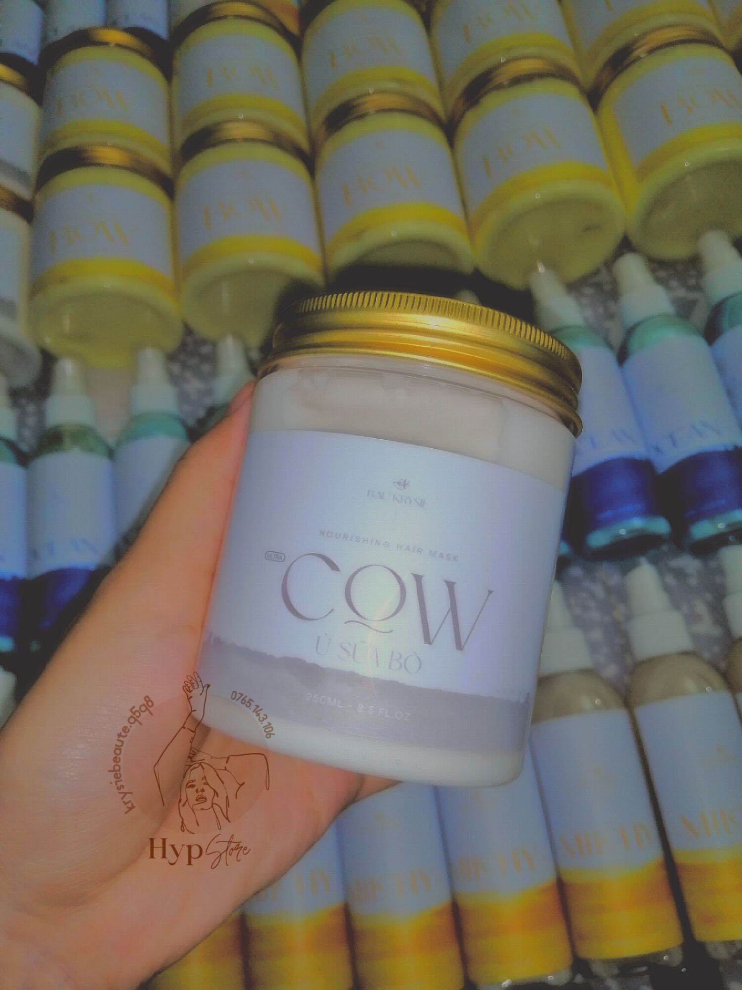 [MUA 1 TẶNG 1] Ủ TÓC COW (kem ủ/xả sữa bò) [New] _ Tặng 1 mũ chùm tóc