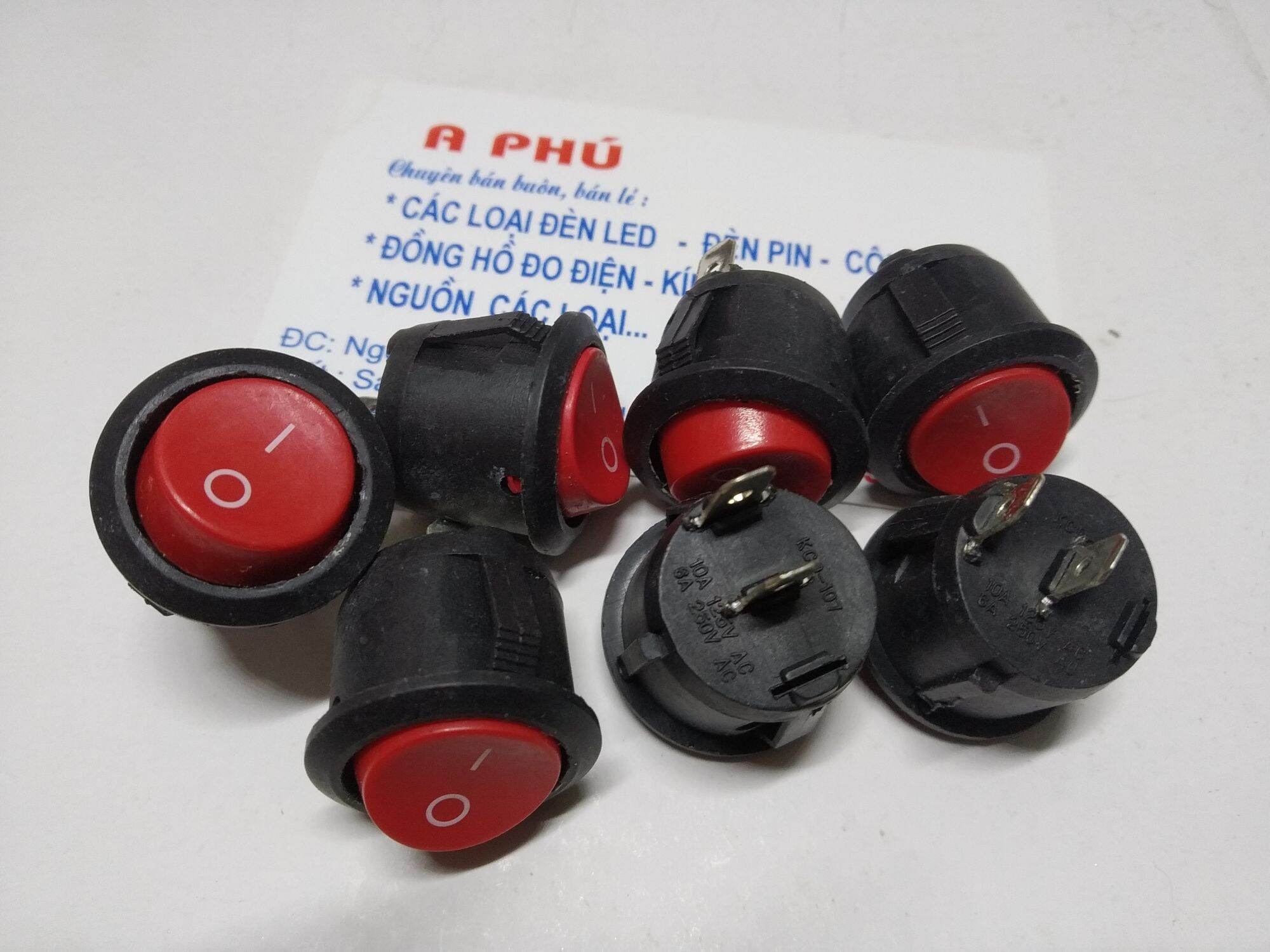 10 công tắc 2 chân tròn 3a 250v