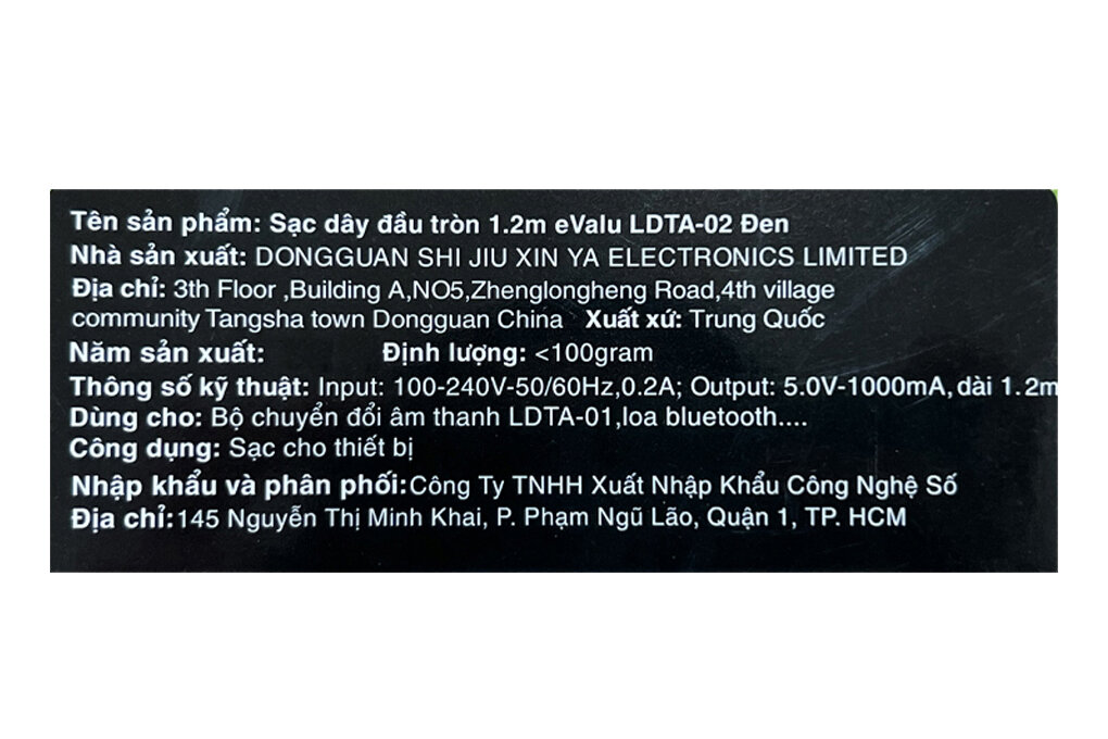 [HCM] Adaptor Đầu Tròn eVALUE 5V - 1A