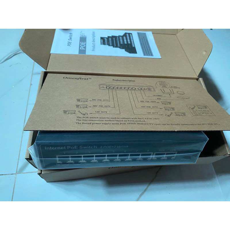 Power Switch POE Không quản lý 4~8 cấp nguồn Camera 10/100Mbps