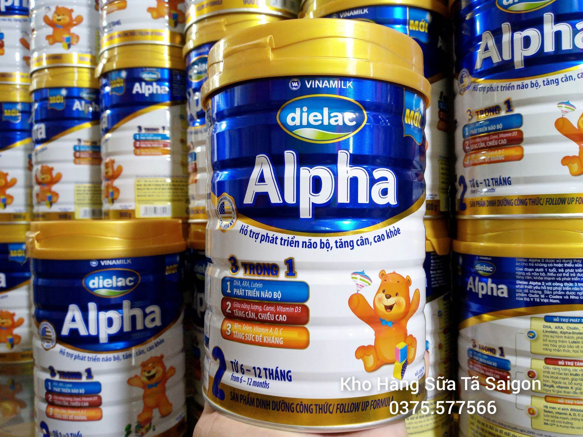 Sữa bột Dielac Alpha Lon 900g của Vinamilk