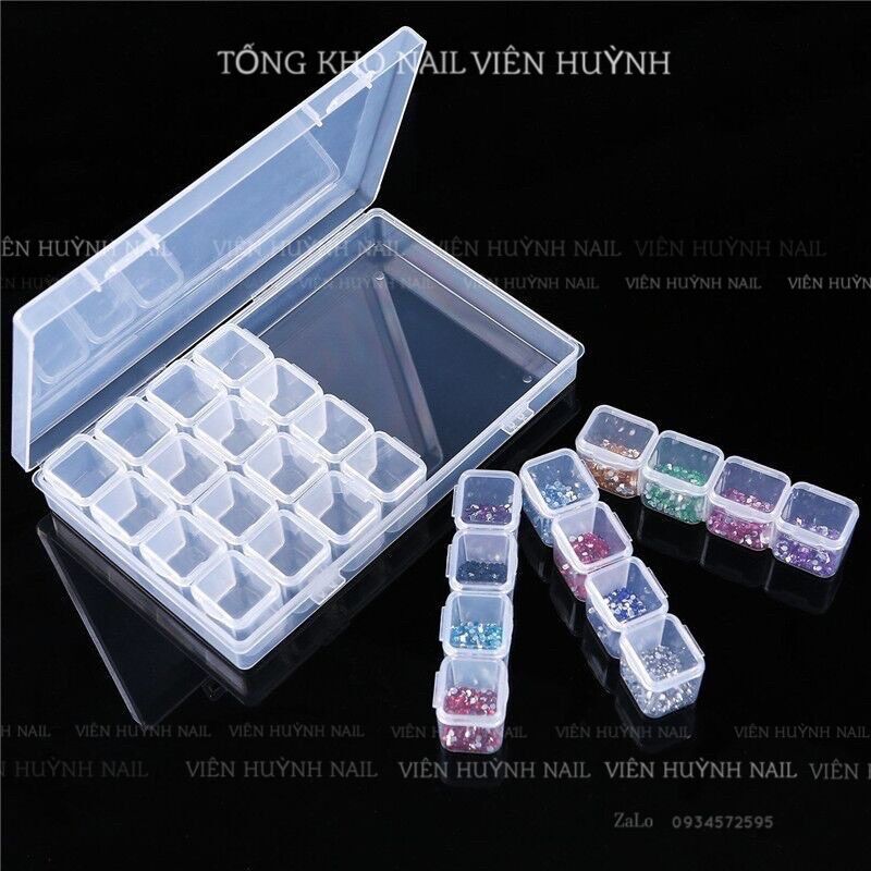 Hộp đựng đá , phụ kiện nail 28 ô