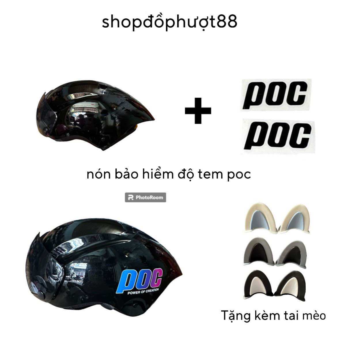 Nón bảo hiểm thể thao độ tem Poc mẫu mới siêu 🔥🔥🔥