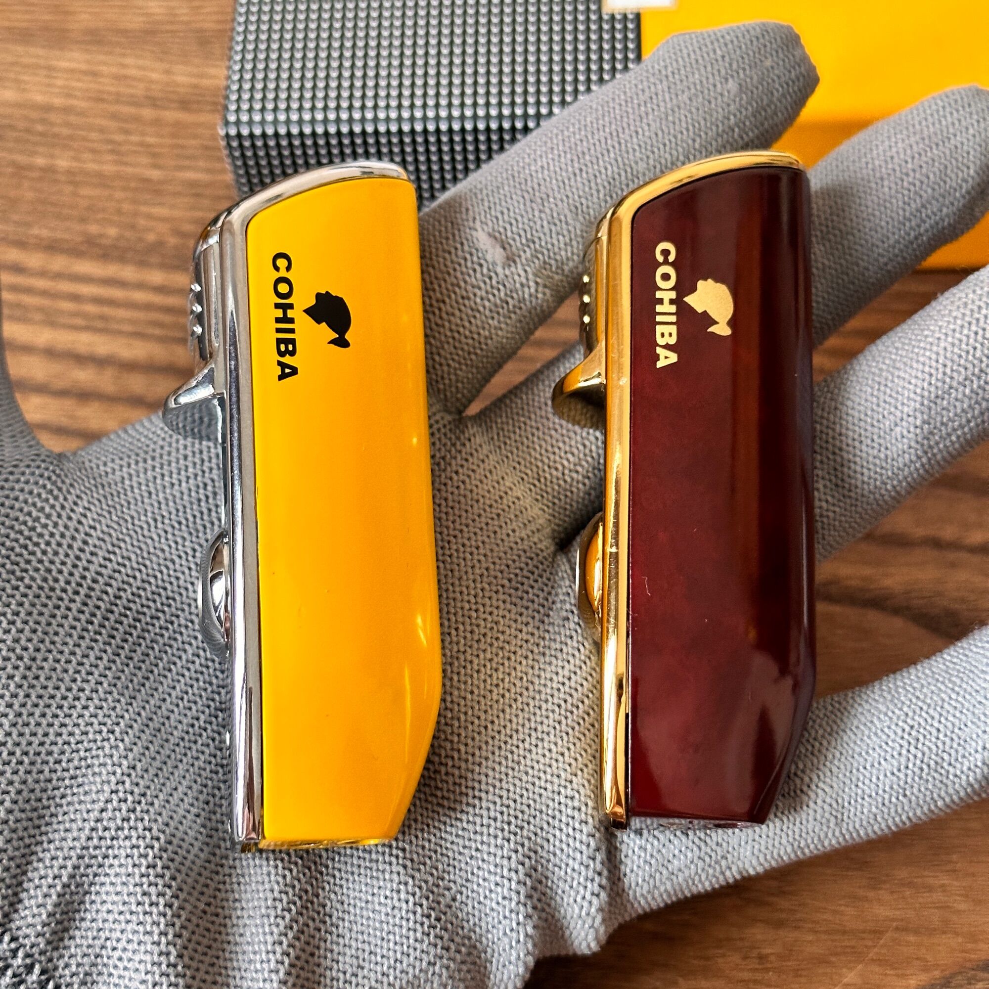 Quẹt Khò cigar , Bật lửa xì gà, Bật lửa khò 3tia Cohjba có đục chuẩn xịn