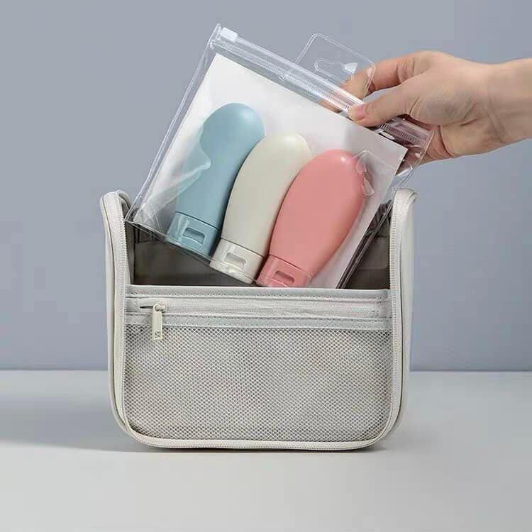 Bộ chiết dầu gội sữa tắm mỹ phẩm đi du lịch sử dụng tiện lợi set 3 bộ chiết mỹ phẩm