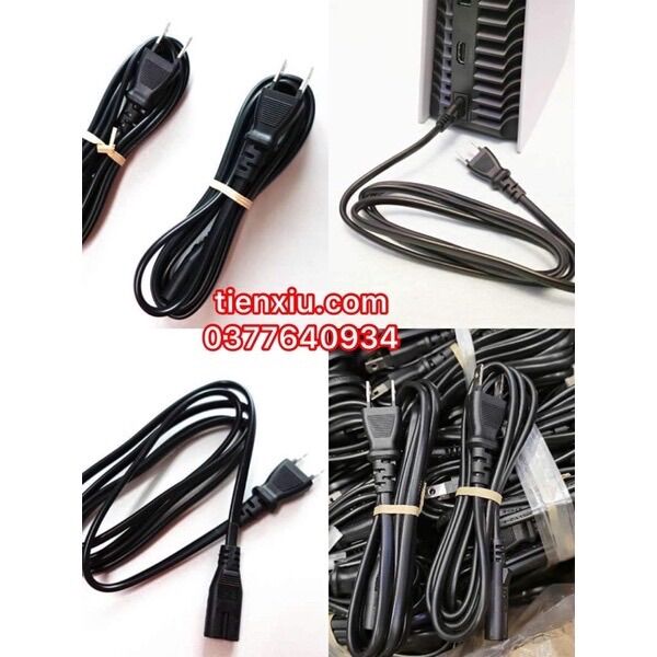 Dây nguồn máy game Ps5/Ps4 Slim Pro/Ps3/Ps2/Ps1 chân tròn đôi loại tốt