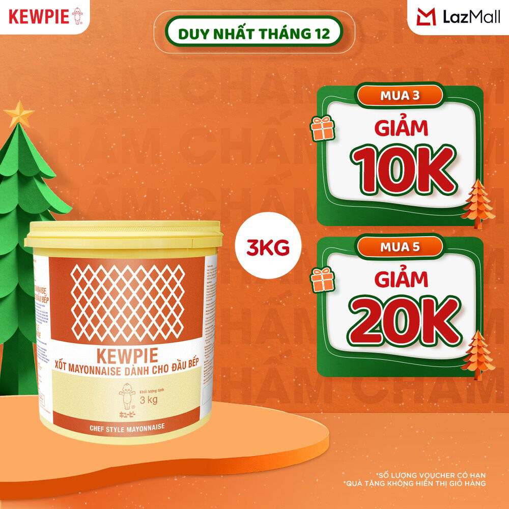  Xốt Mayonnaise Dành Cho Đầu Bếp - Kewpie  Xô 3kg  