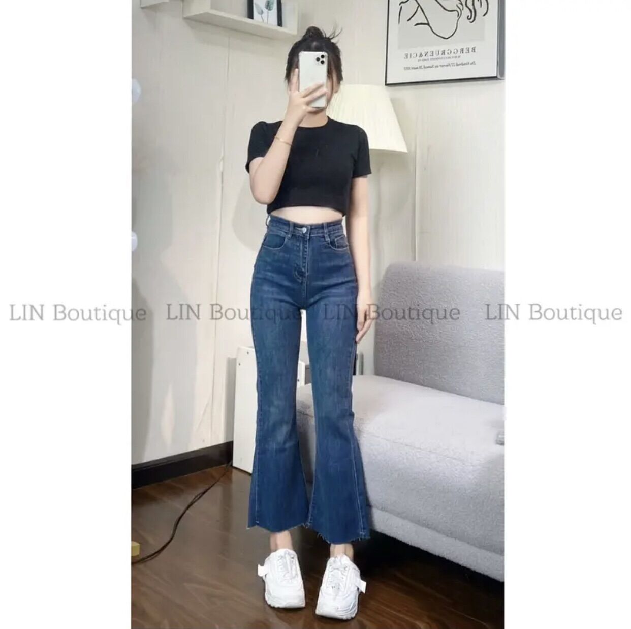 Quần jean ống loe 9 tấc (88cm)