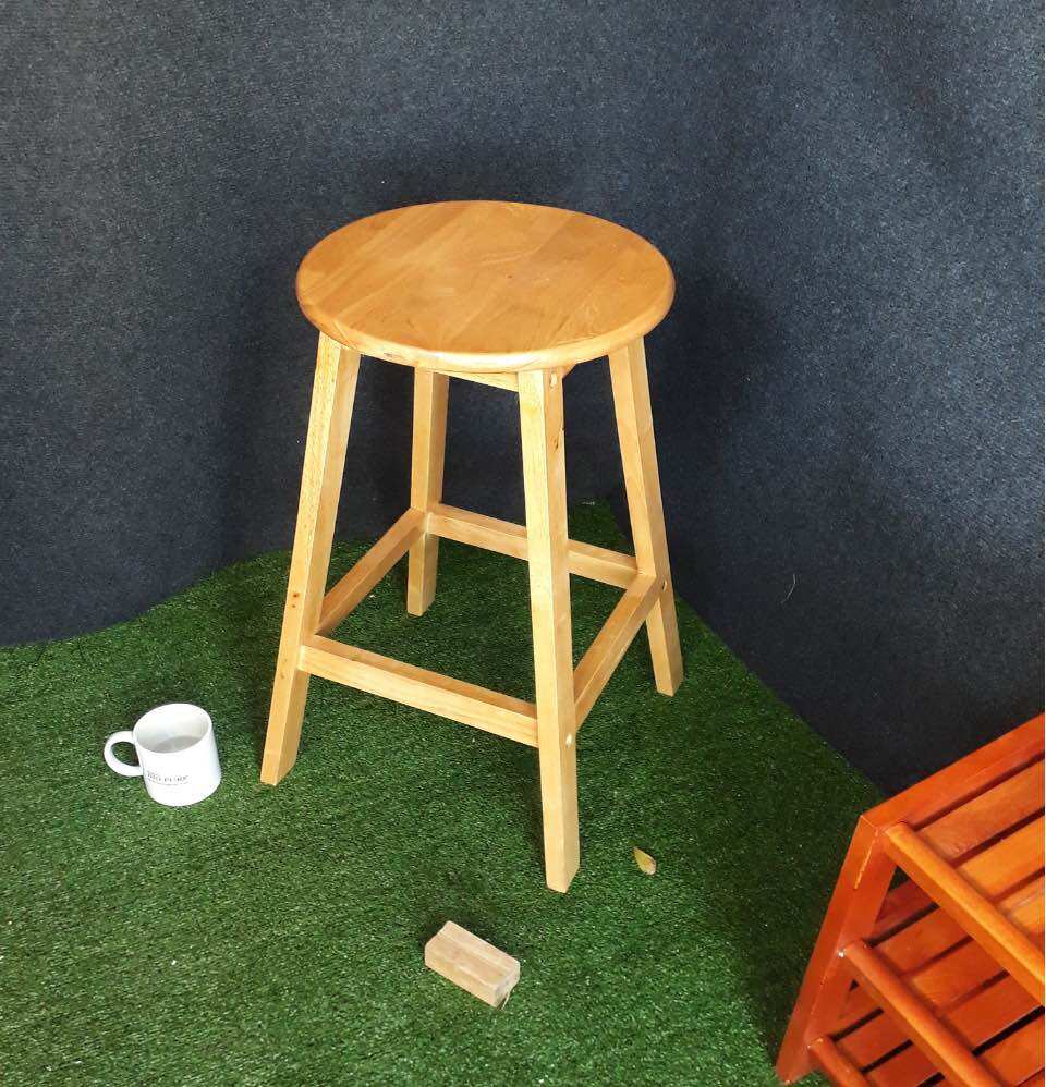 GHẾ ĐÔN CAO 70CM GỖ  CAO SU - GHẾ 70CM 47WOOD