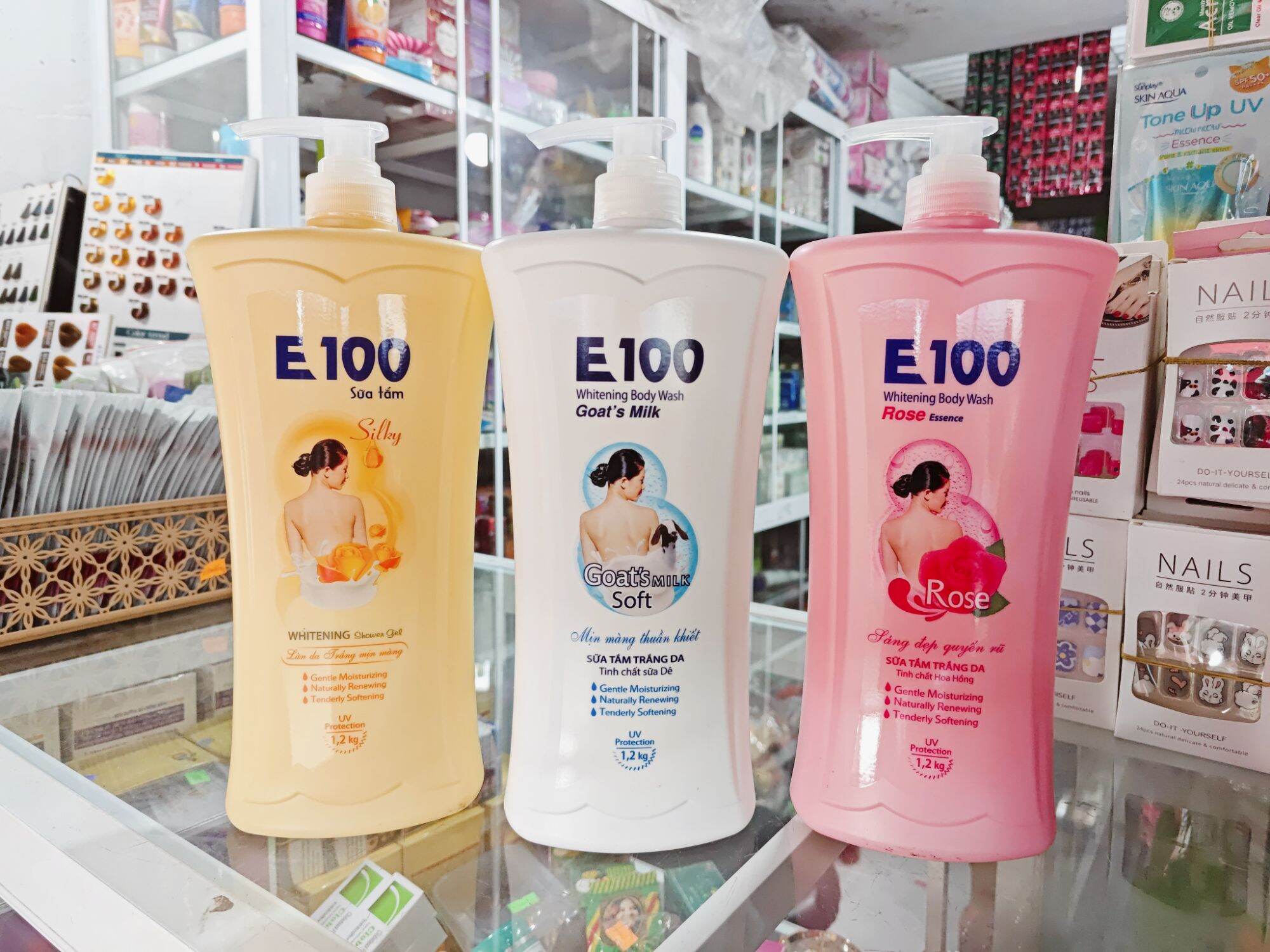 Sữa Tắm Trắng Da E100 Whitening Body Wash 1.2kg