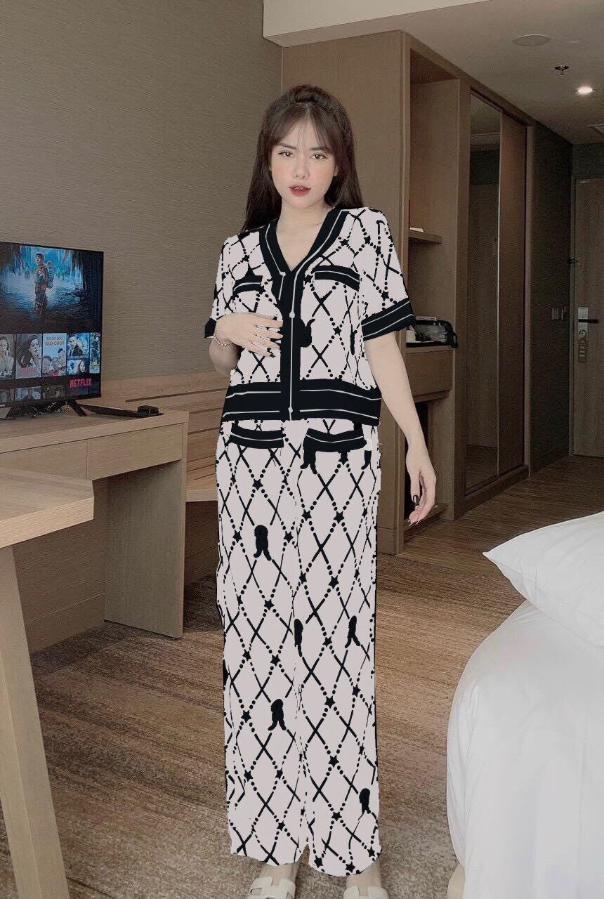 Bộ Lụa Mango Tay Ngắn Quần Dài Siêu Sang size dưới 58kg
