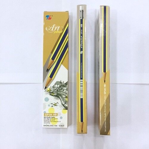 Hộp 10 Bút Chi Gỗ Thiên Long GP-01, GP-04 ( 2B,HB )