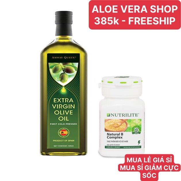 385kCombo Dầu olive nguyên chất Away Queen Extra Virgin Olive Oil vs Viên