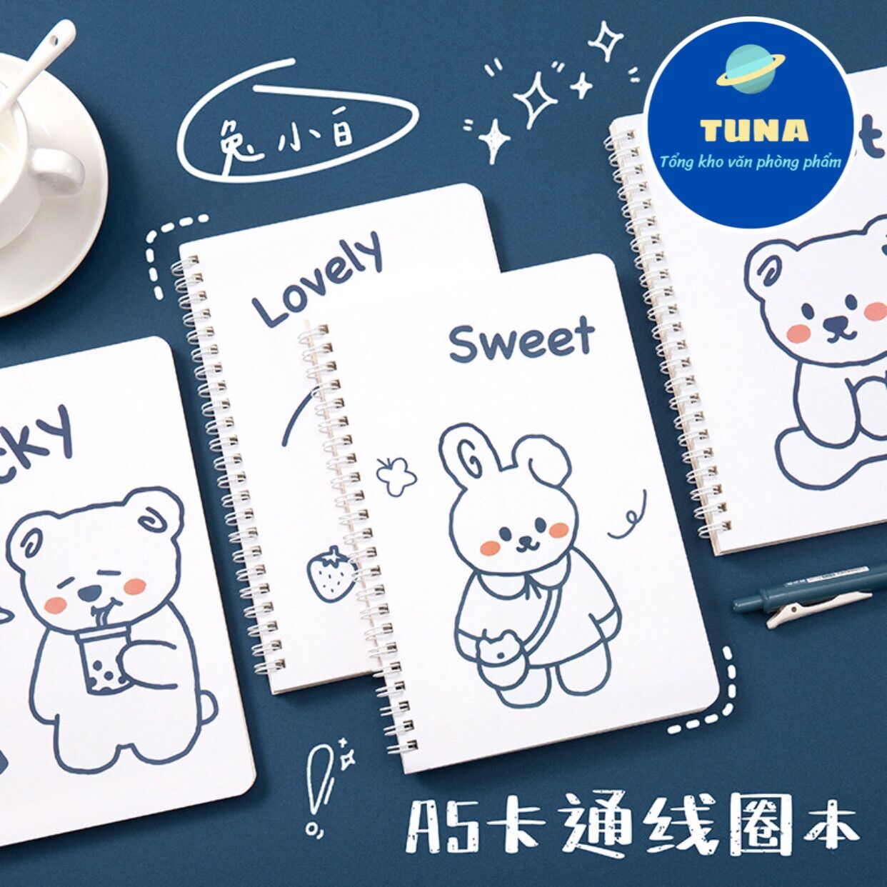 Sổ lò xo a5 120 trang siêu xinh