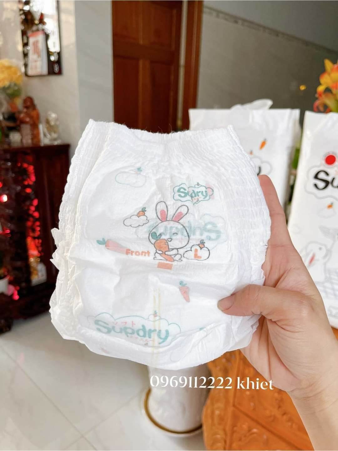Tã/Bỉm SUPDRY nội địa Trung dán/quần size M64/L58/XL52/XXL50. 