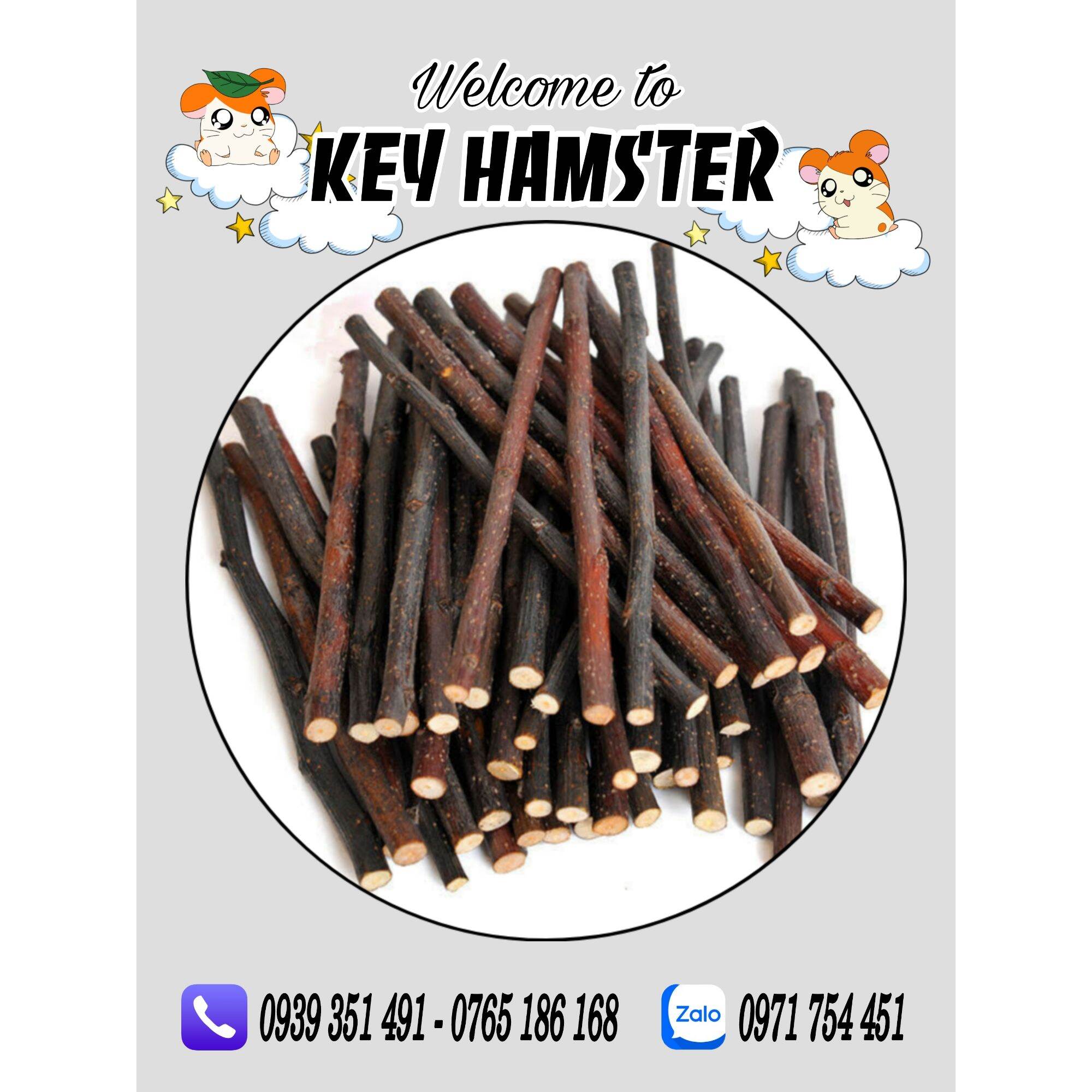Cành táo mài răng hamster.
