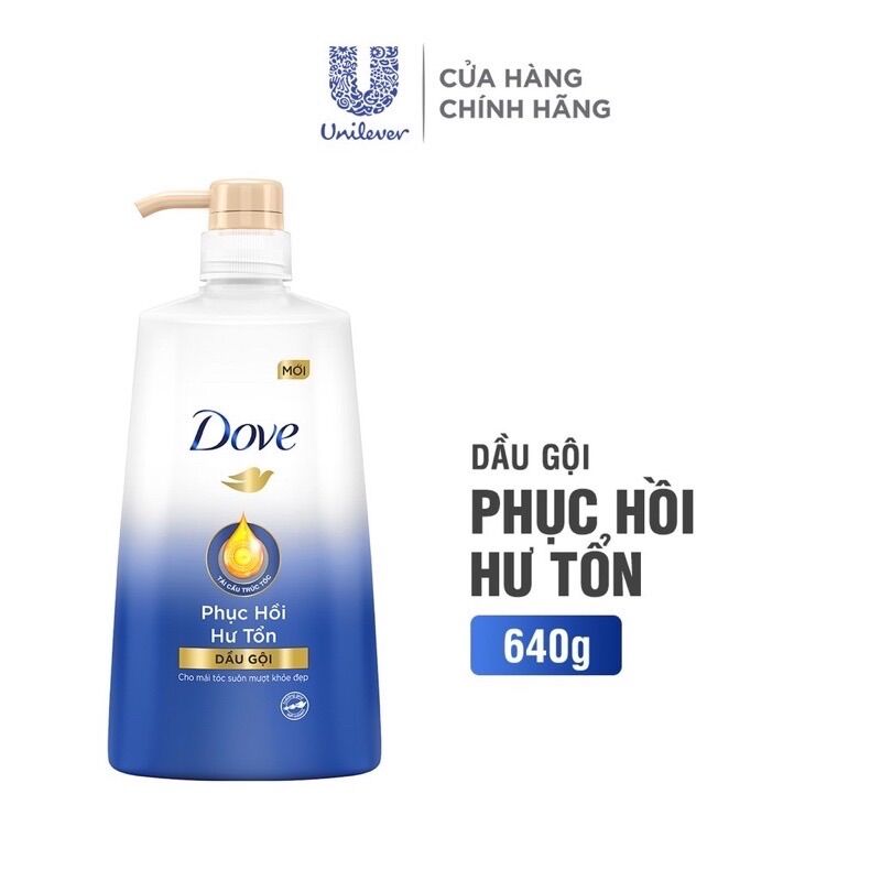 Dầu gội Dove 640g phục hồi hư tổn mới