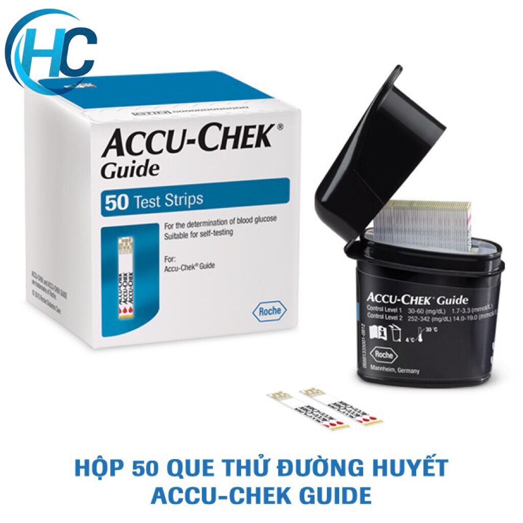 [CHÍNH HÃNG] Que thử đường huyết Accu-Chek Guide (Hộp 25-50 que)