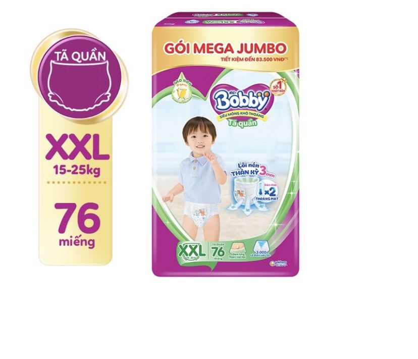 Tả quần Bobby XXL76 miếng gạo non mới