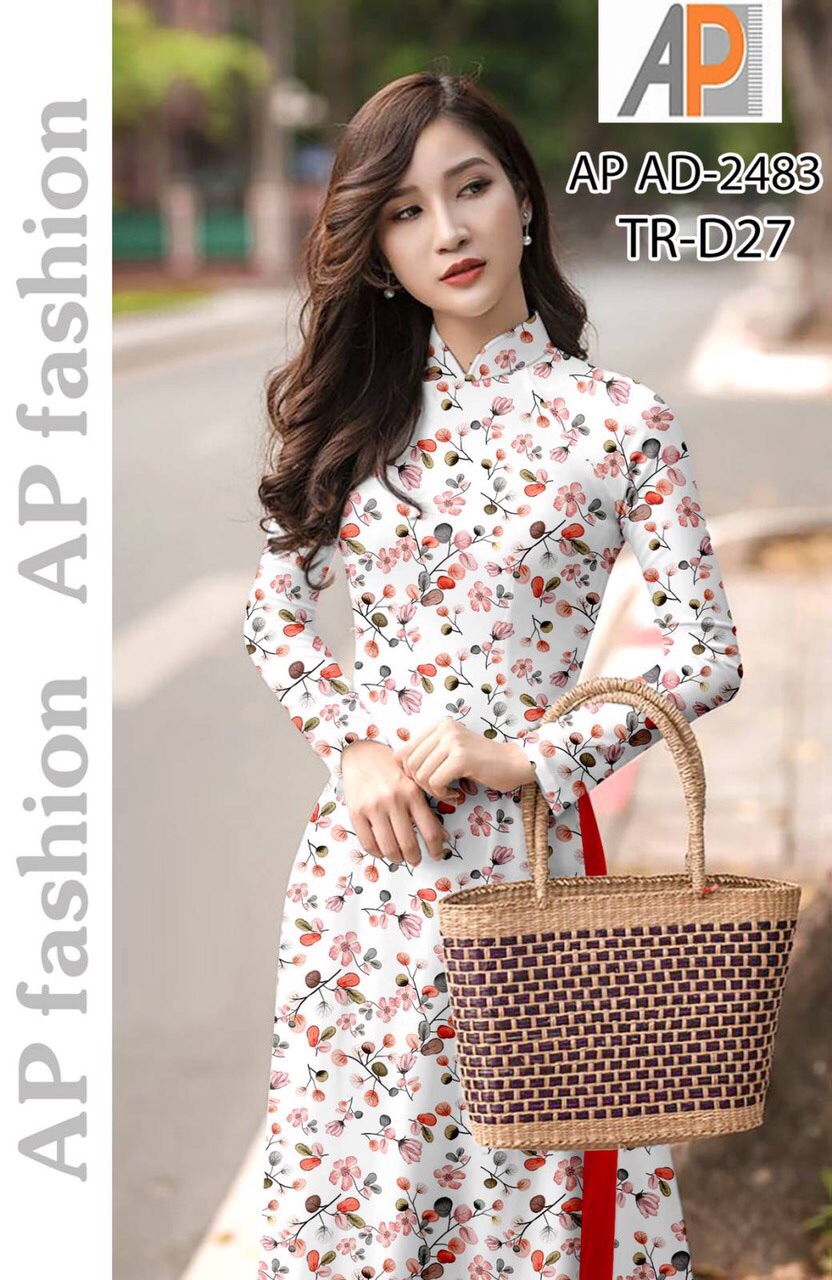 Vải áo dài hoa nhí