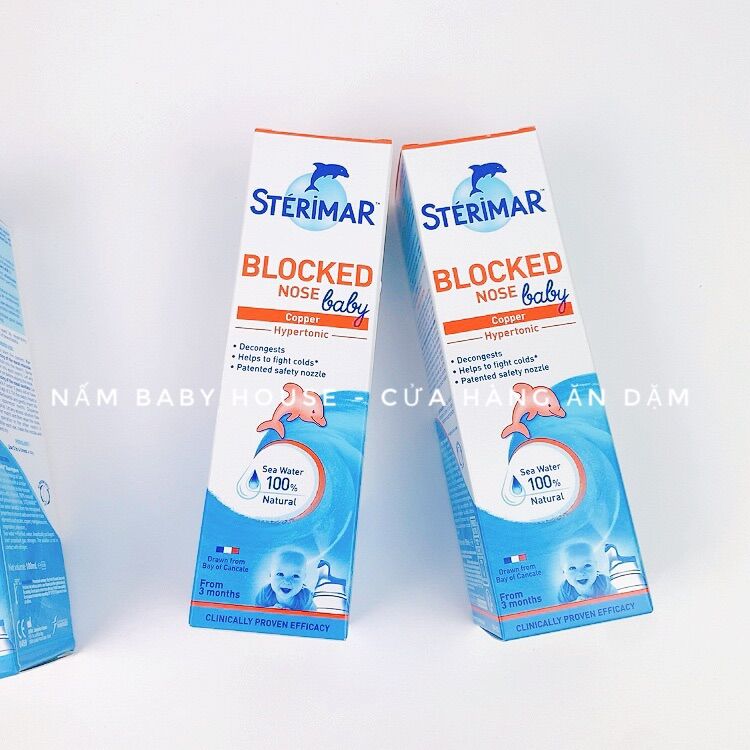 Xịt mũi cá heo Sterimar Pháp dành cho bé từ 0 tháng tuổi 100ml