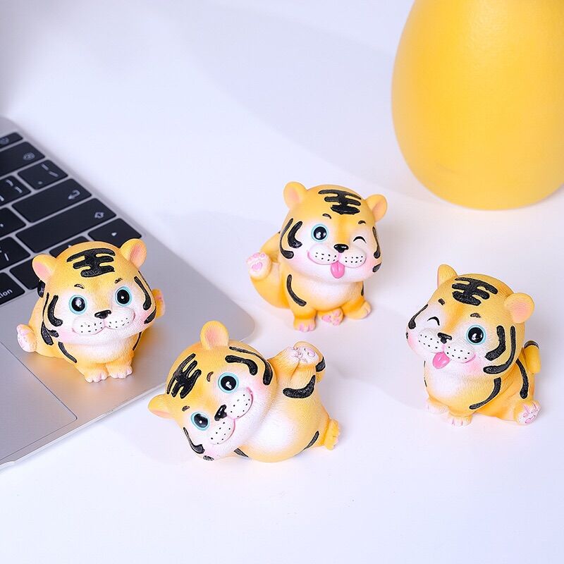 Bộ 4 chú hổ con mini trang trí