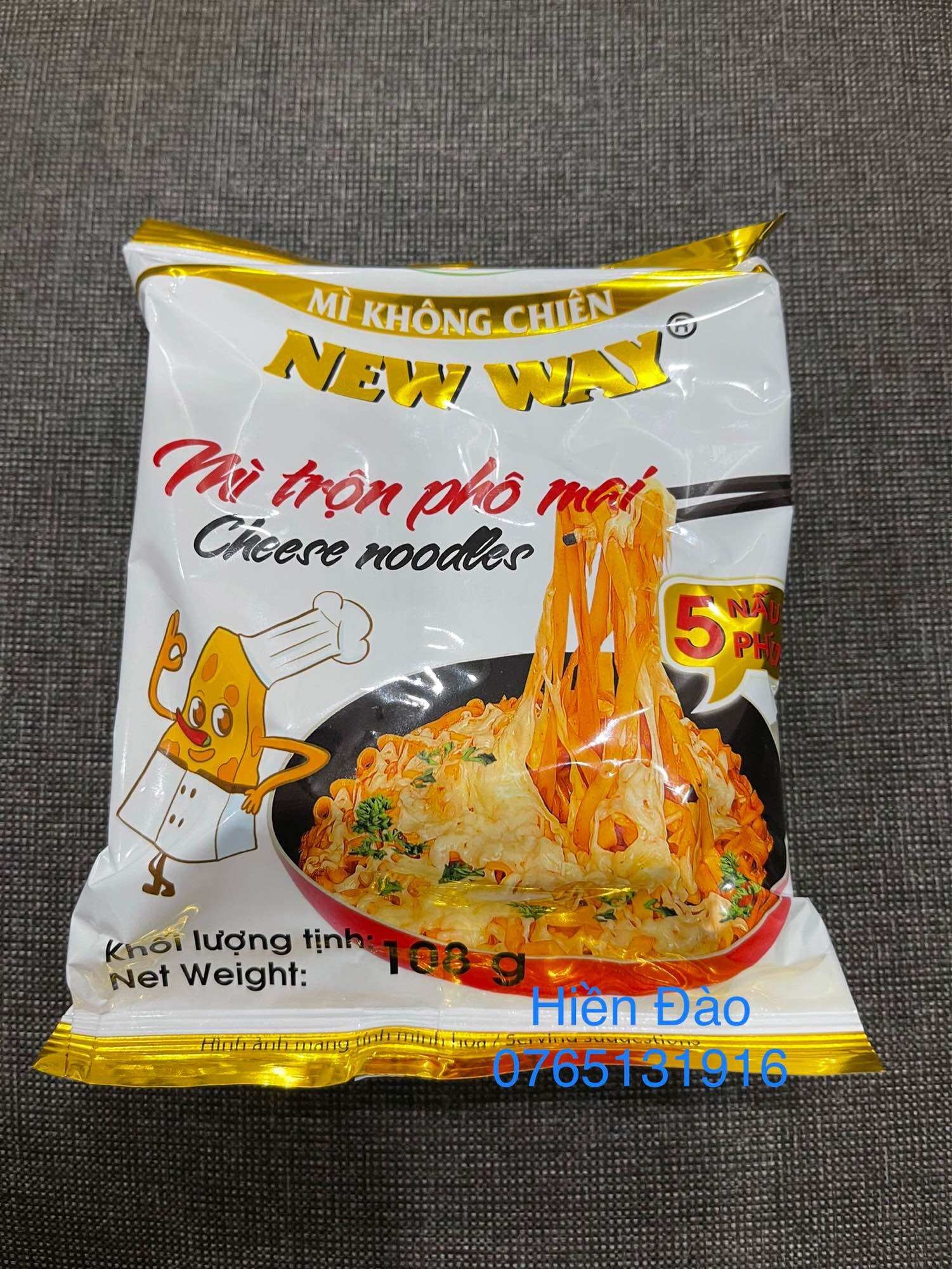 10 Gói Mì Trộn Phô Mai New Way 108gr ( mì không chiên)