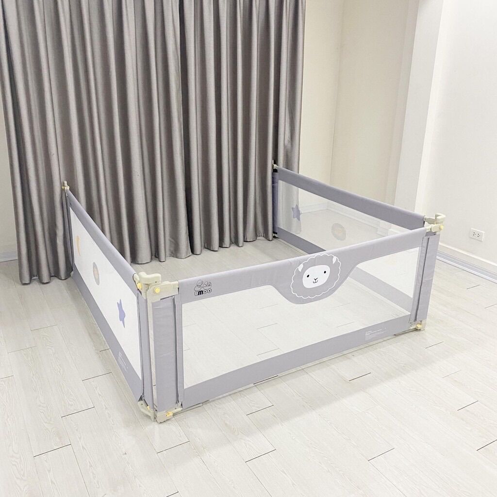 Bộ chắn 03 mặt giường Umoo cao cấp Hàn Quốc (02 thanh 2M và 01 thanh 1M8)