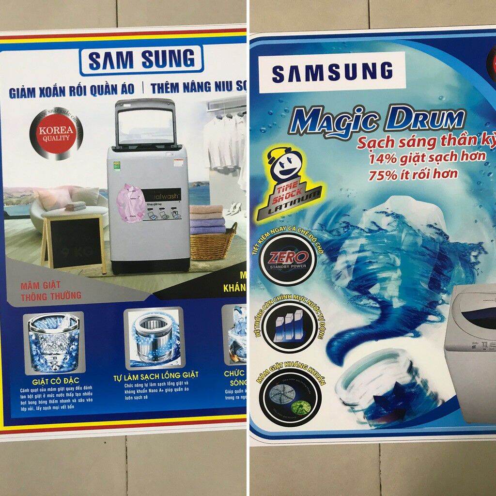 combo 5 tem dán máy giặt Samsung