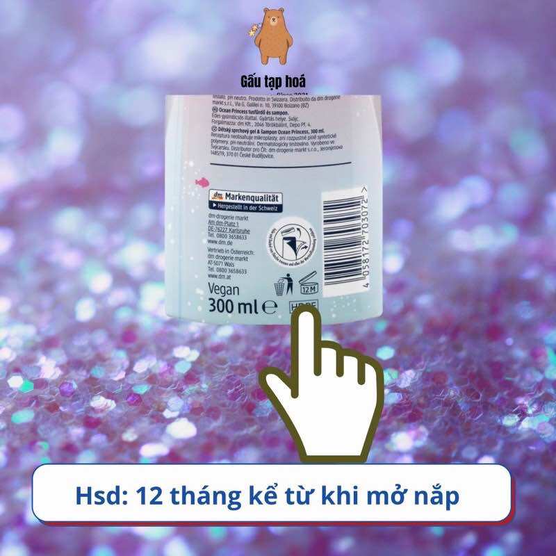 Sữa tắm gội Balea Kids 2in1 300ml – dịu nhẹ, thơm lâu, an toàn cho bé da nhạy cảm