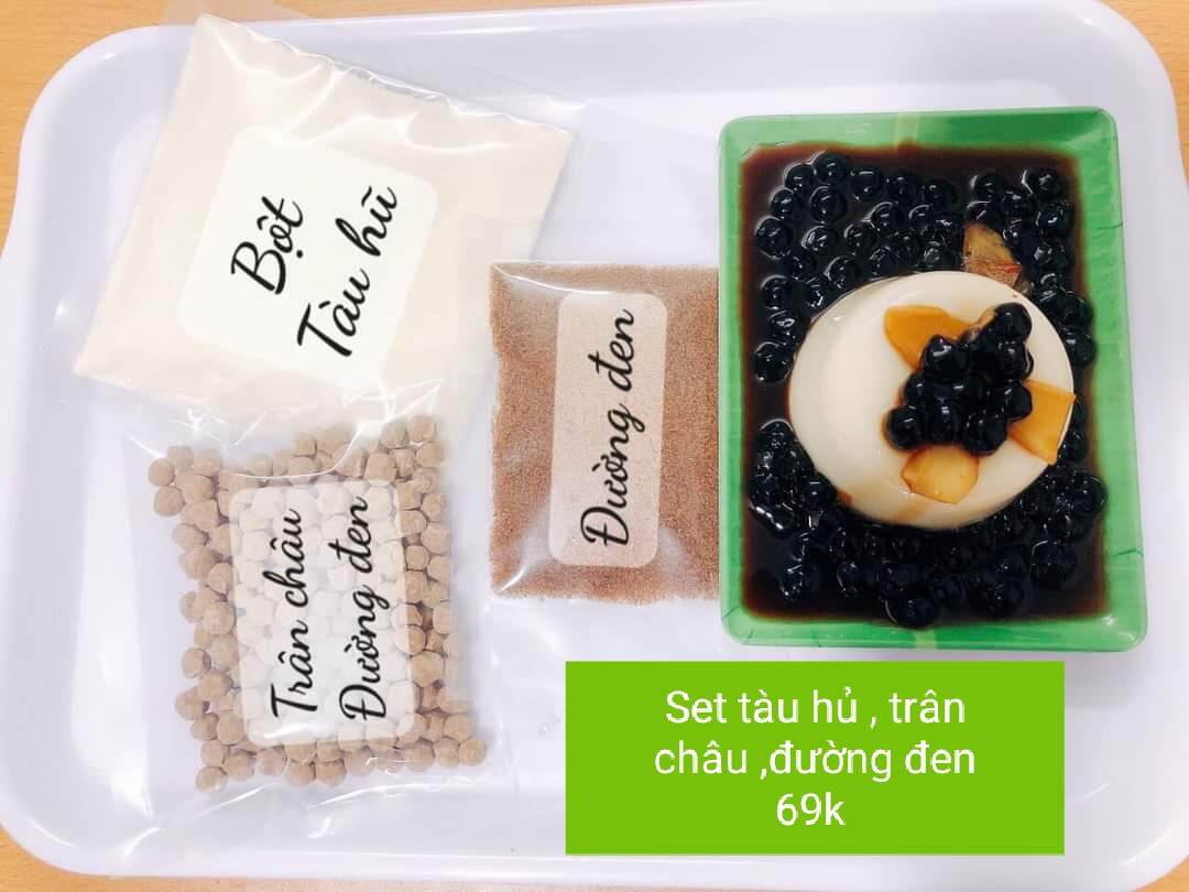 Set tàu hủ trân châu đường đen